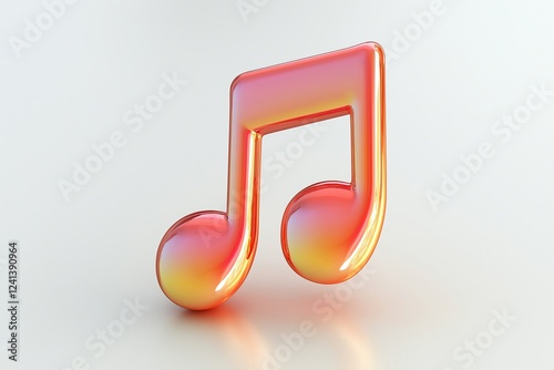 3d Music Note cartoon icon