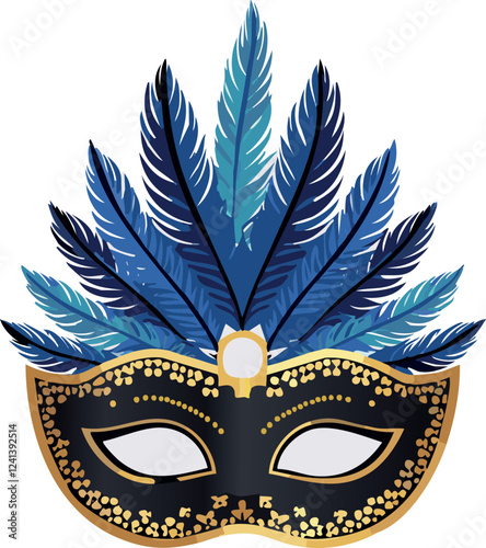 Venezianische Karnevalsmaske als elegante Vektorillustration