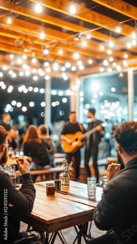 Celebrating local music pub venue event vibrant atmosphere enthusiastic patrons energetic performance