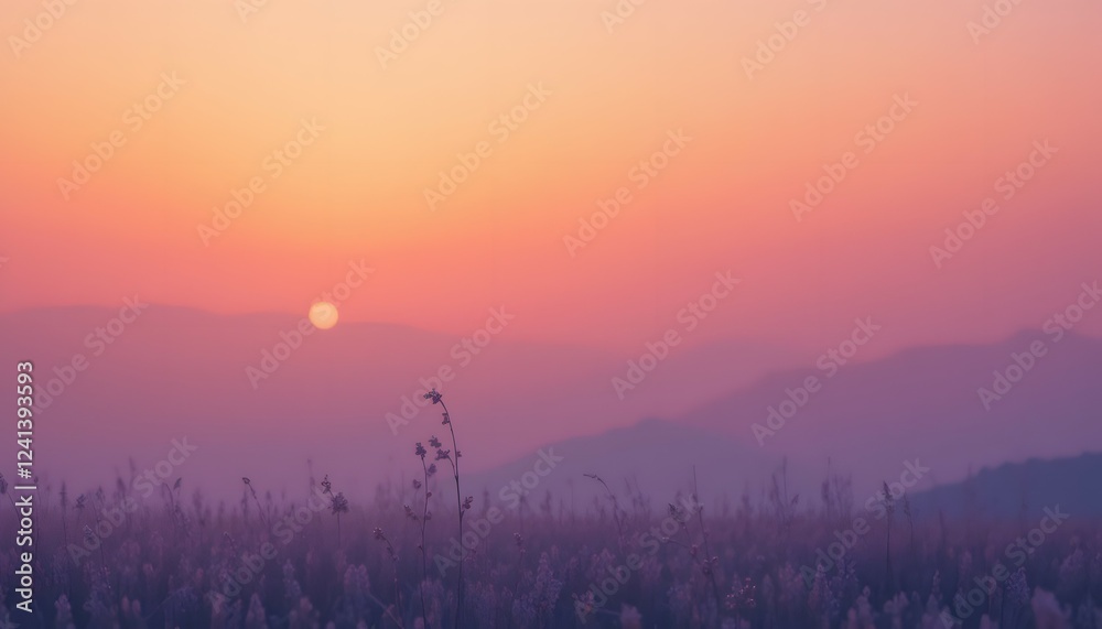 Fototapeta premium Warm Sunset Gradient Abstract Background