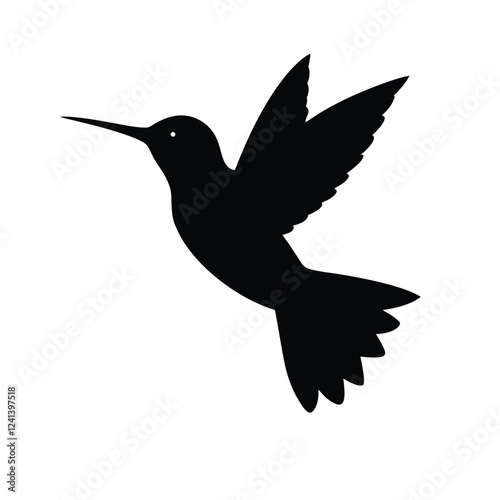 hamming bird vector illustration