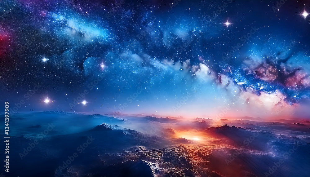 Fototapeta premium High-resolution 8k science background of a colorful nebula cloud, capturing the wonder of the cosmos. AI generative.