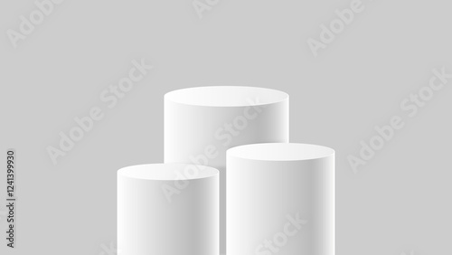 white-grey winner platform first second third