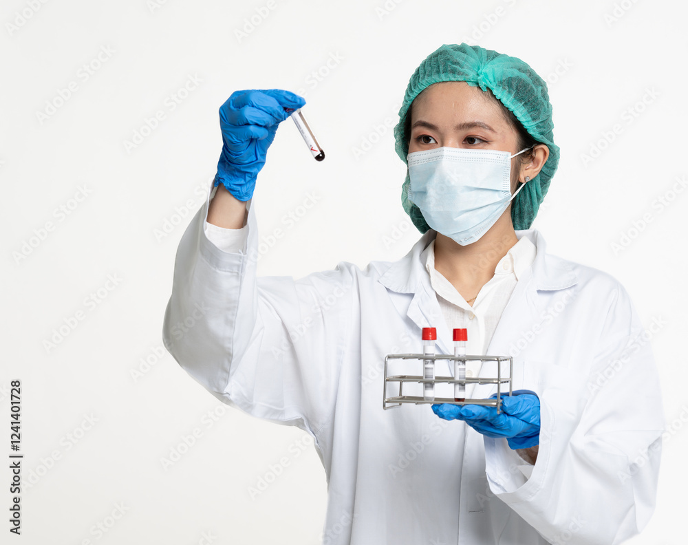 Medical scientists working in a laboratory in a hospital. Medical scientists working in a laboratory in a hospital.