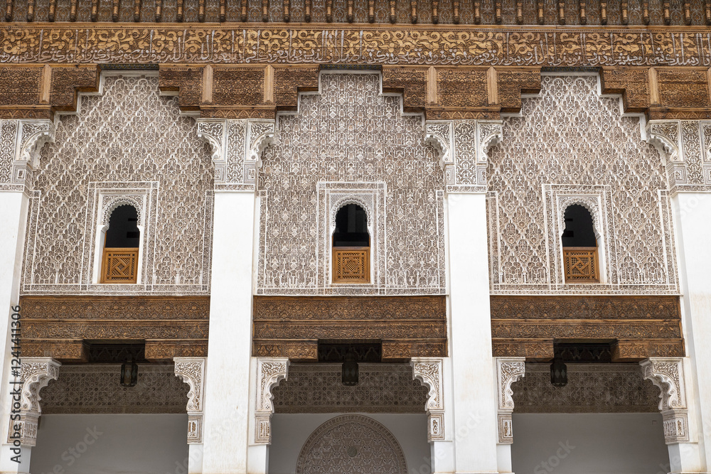 Ταπετσαρία Ben Youssef madrasa (medersa), Marrakesh, Morocco