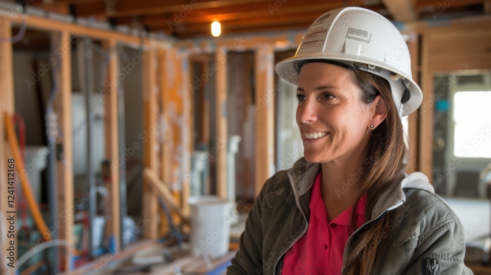 Client and engineer discussing ventilation systems in a room under construction Client and engineer discussing ventilation systems in a room under construction