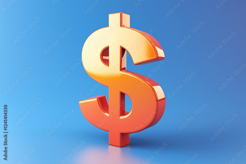 Obraz premium 3d Dollar Sign isolated on background