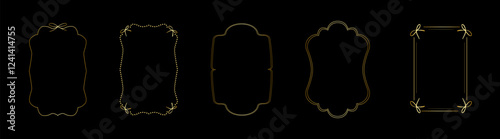 Vintage bows frame in cute elegant style. Trendy illustration for invitation, menu, celebration, or social event 