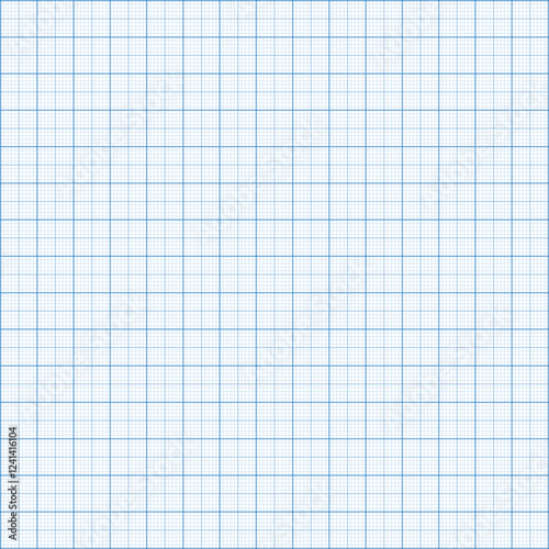 Square blue graph paper pattern background. Seamless pattern. Vector illustration.