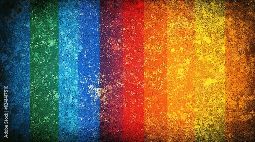 Grunge rainbow texture background.