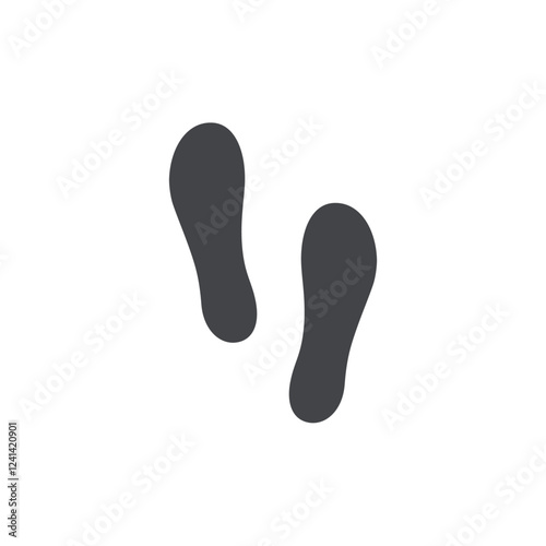 Footprints image icon isolated on white background