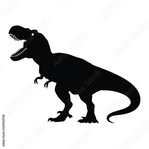 Tyrannosaurus Rex Silhouette with white background