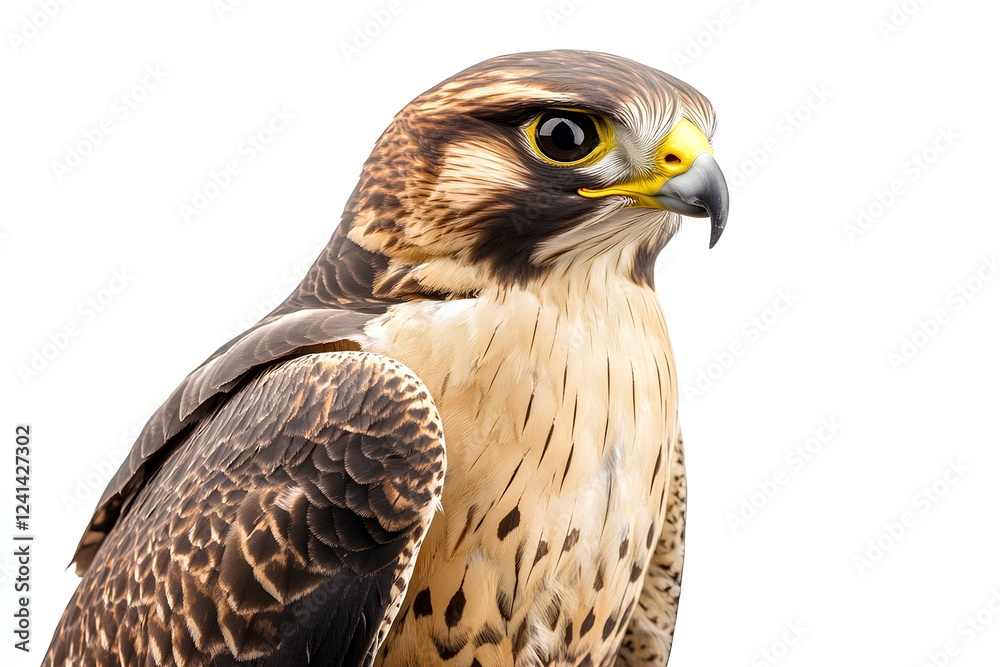 a falcon isolated on white background a falcon isolated on white background