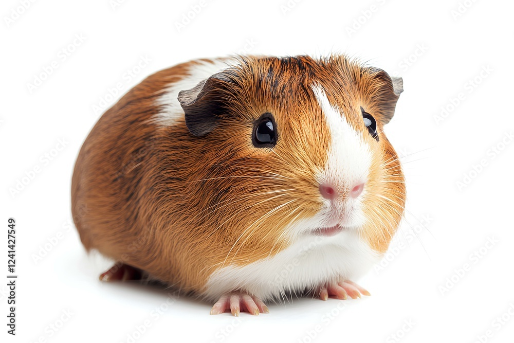 a guinea pig isolated on white background a guinea pig isolated on white background