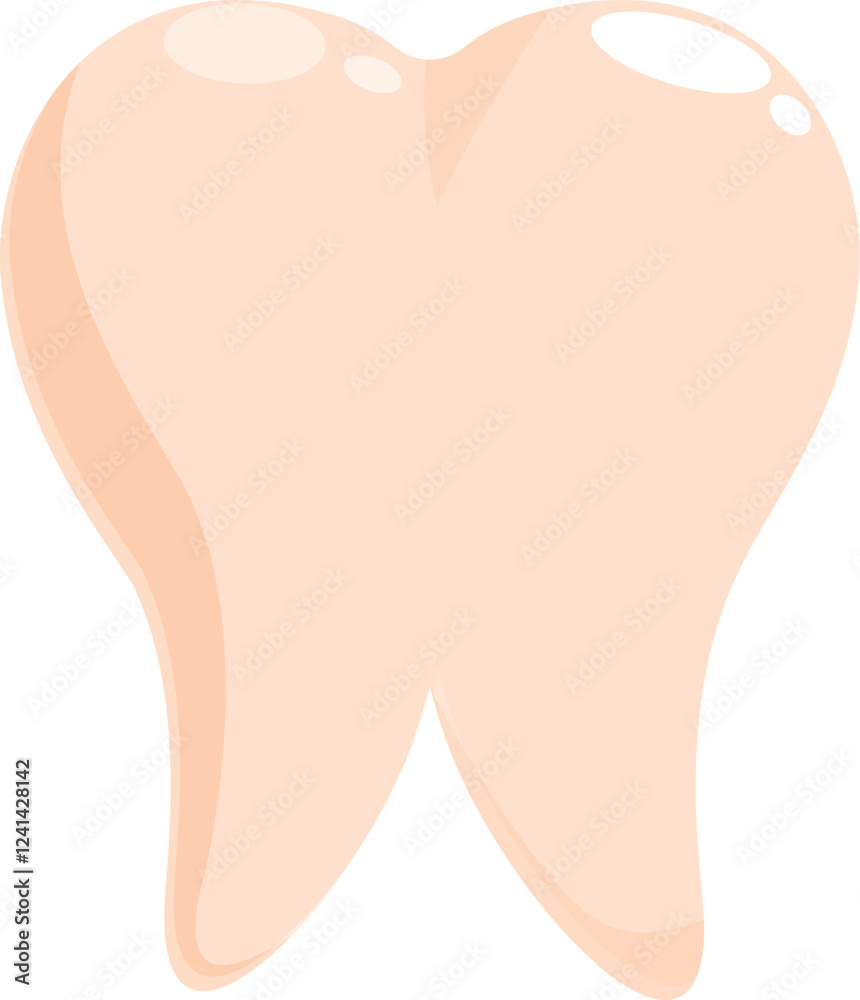 Cartoon illustration of a healthy tooth emphasizing the importance of dental hygiene Cartoon illustration of a healthy tooth emphasizing the importance of dental hygiene