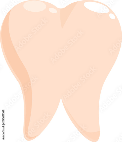 Cartoon illustration of a healthy tooth emphasizing the importance of dental hygiene