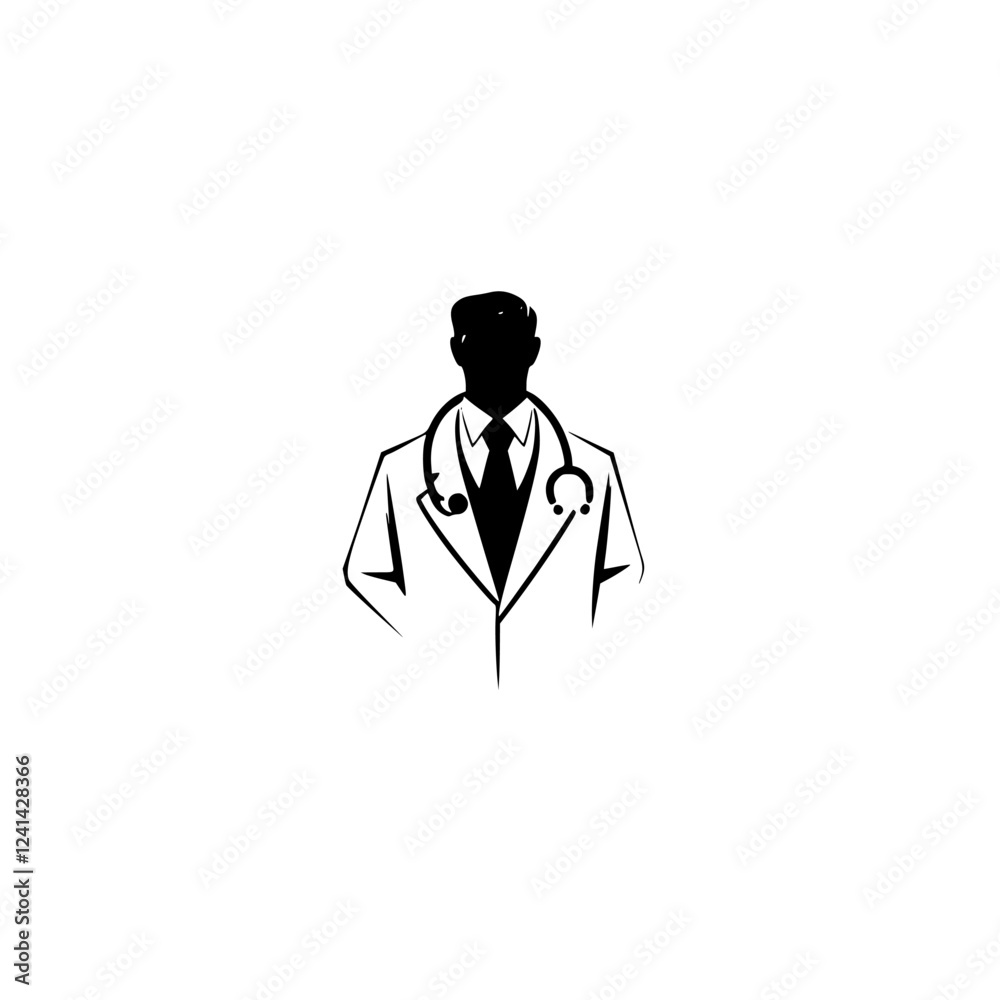 Doctor Silhouette: Healthcare Professional, Medical Symbol, Clinic, Hospital, Patient Care, Treatment, Wellness, Diagnosis, Therapy Doctor Silhouette: Healthcare Professional, Medical Symbol, Clinic, Hospital, Patient Care, Treatment, Wellness, Diagnosis, Therapy