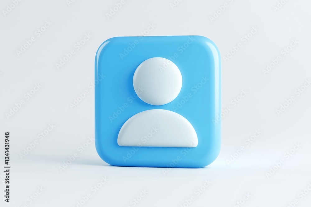 3d cartoon user account icon 3d cartoon user account icon