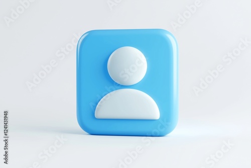 3d cartoon user account icon