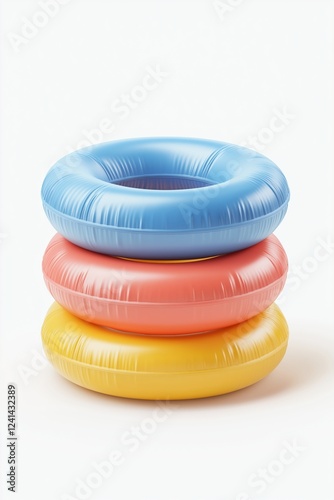 3d cartoon swim tube stack