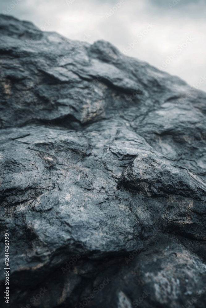 Textured gray rock surface with natural patterns and weathered details Textured gray rock surface with natural patterns and weathered details