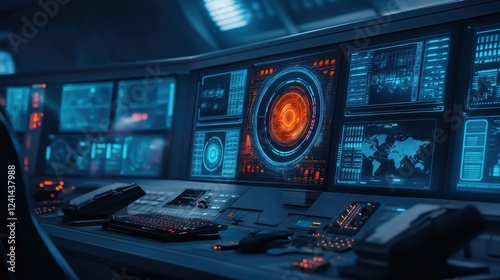 Wallpaper Mural Control Room Operations High-Tech Facility Digital Displays Futuristic Environment Close-Up View Technology Insights Torontodigital.ca