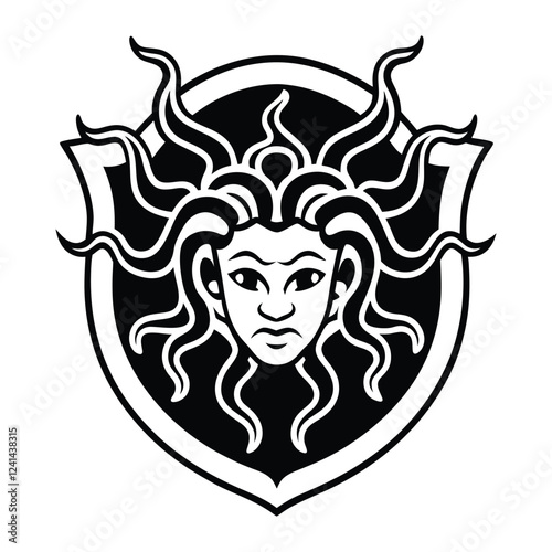 medusa head cursed crest logo