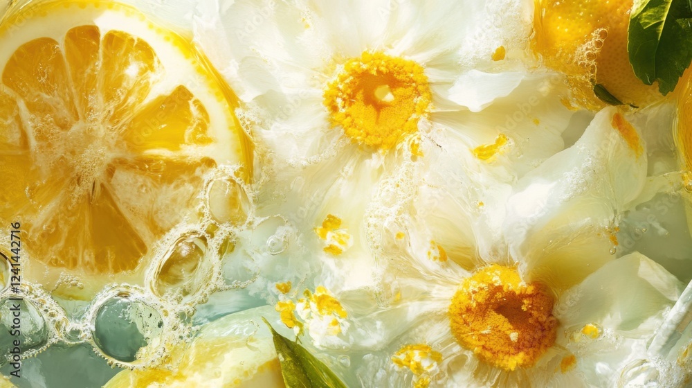 Fototapeta premium Lemonade moments are sweetly captured in whimsical designs.