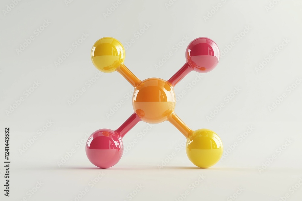 Obraz premium 3d cartoon chemical icon isolated on white background