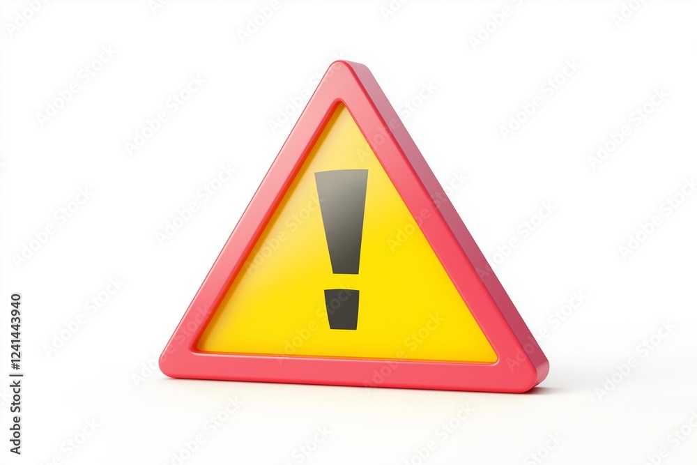 3d Caution icon isolated on white background 3d Caution icon isolated on white background