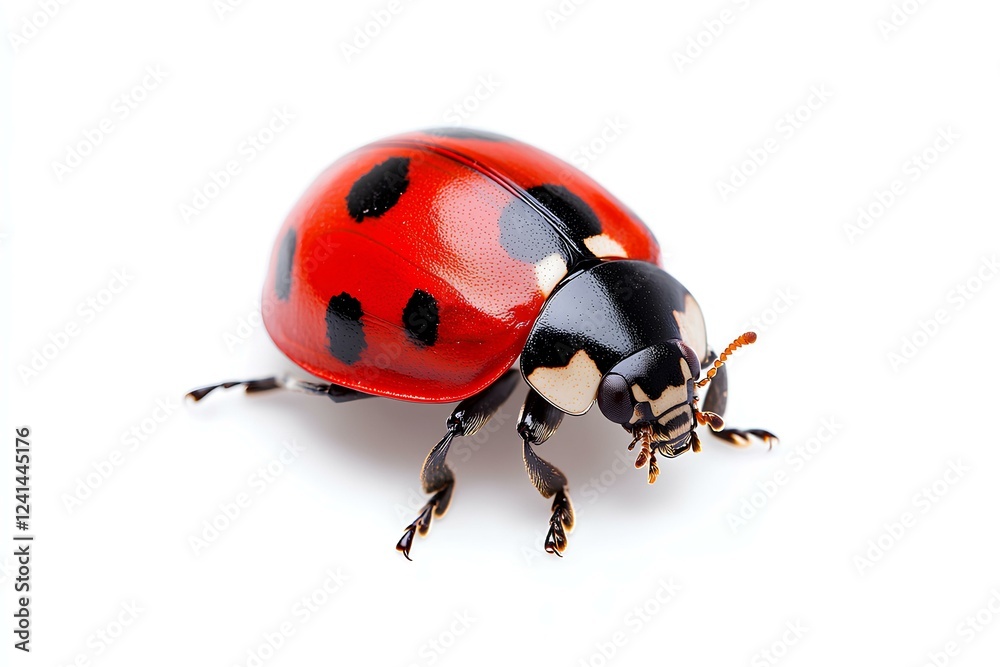 a ladybug isolated on white background