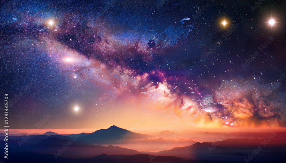 Naklejka premium lovely cosmic outer space on background