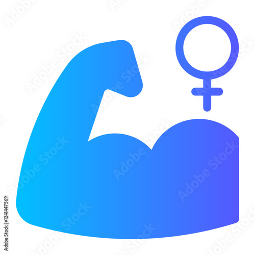 girl power gradient icon