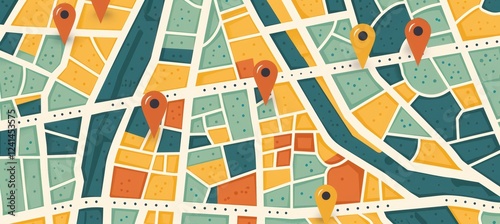 Digital Map Highlighting Polling Locations with Clear Markers and Directions