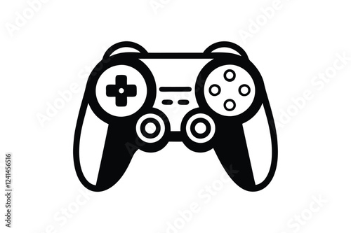 Gaming Controller Silhouette Vector Design, Gamepad Icon Illustration