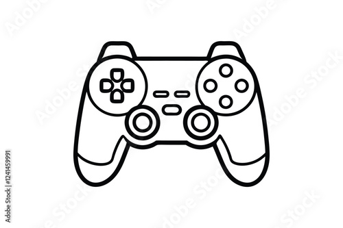 Gaming Controller Silhouette Vector Design, Gamepad Icon Illustration