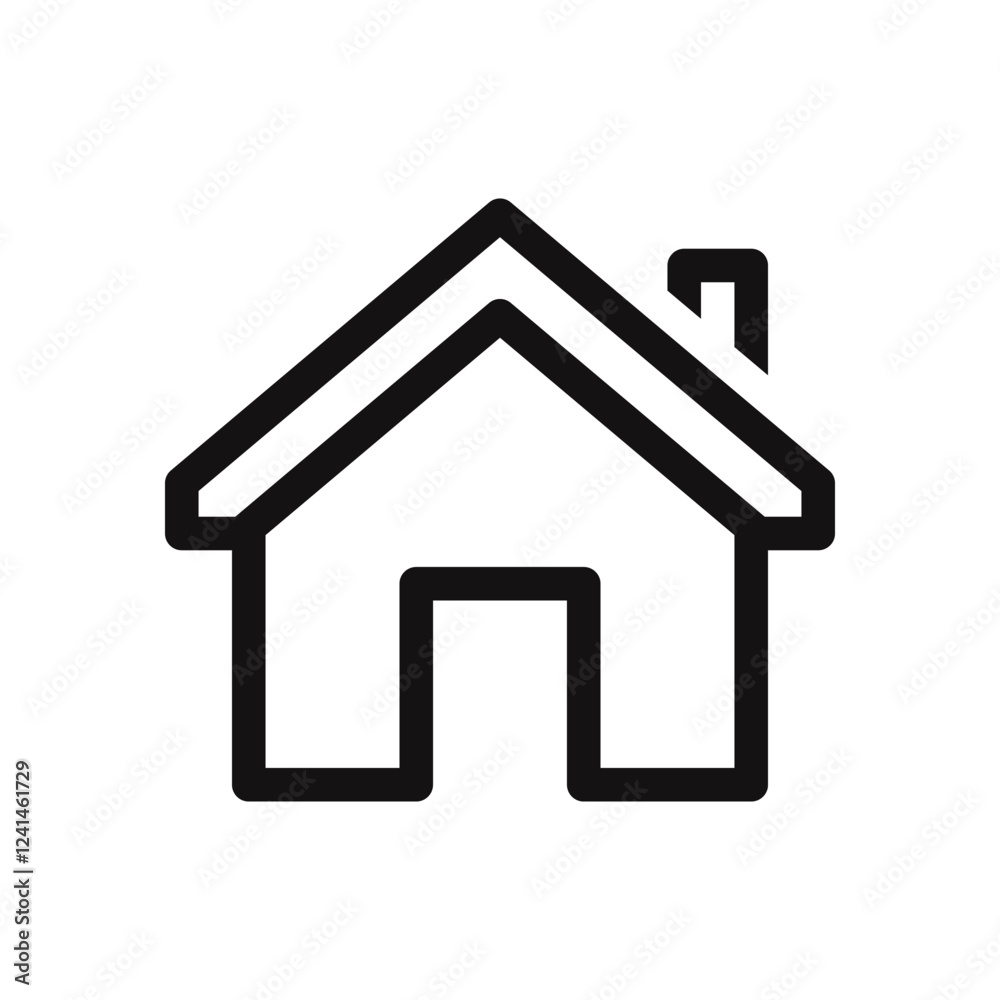 Home icon. House, real estate symbol. Vector illustration. Home icon. House, real estate symbol. Vector illustration.