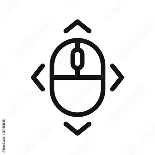 Scroll mouse icon. Scrolling down and up symbol. Vector Illustration.