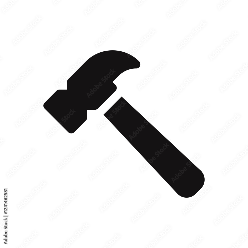 Hammer icon. Tool, service symbol. Vector illustration. Hammer icon. Tool, service symbol. Vector illustration.