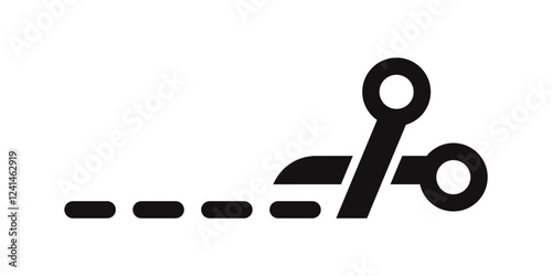 Scissors icon. Cutting symbol. Vector illustration.
