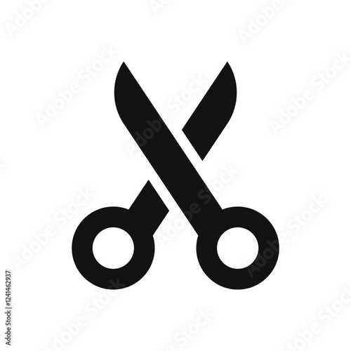 Scissors icon. Cutting symbol. Vector illustration.