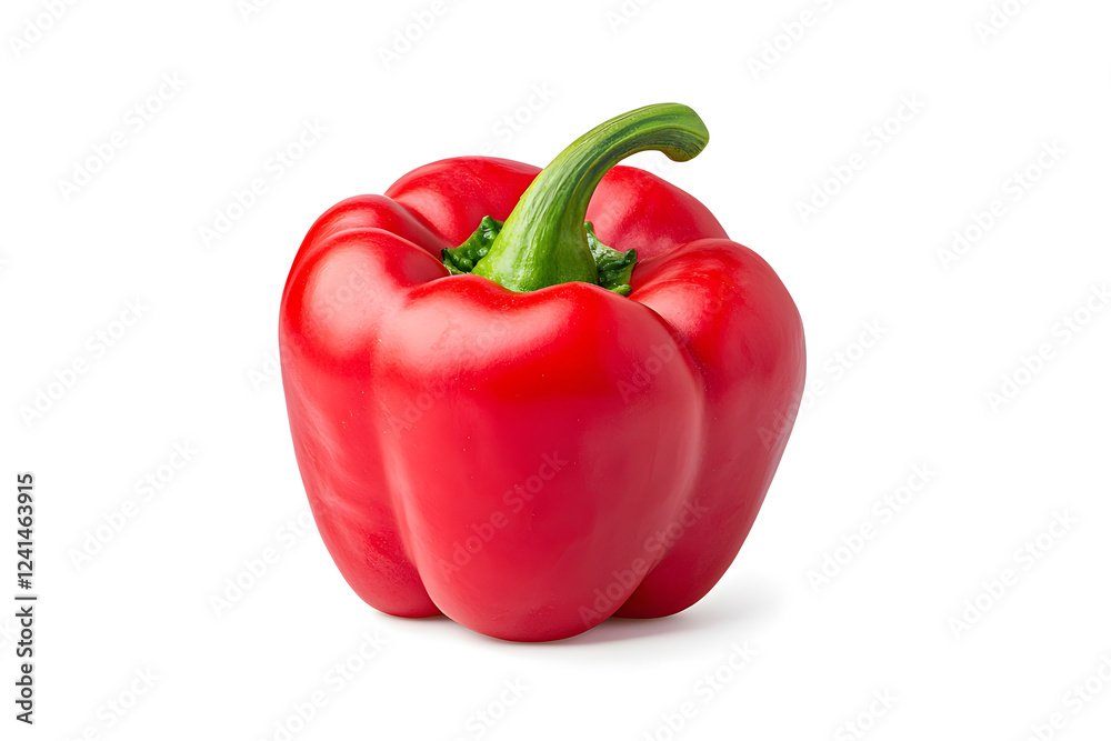 Red paprika pepper vegetable isolated on background Red paprika pepper vegetable isolated on background