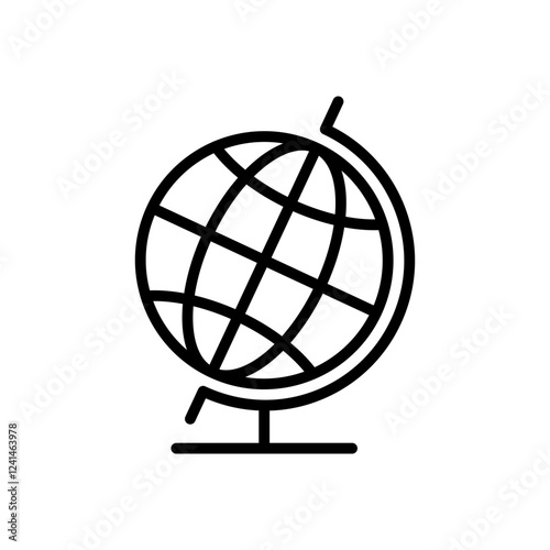 School globe icon. Desktop world earth. Vector illustration.