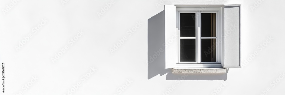 Simple White Wall with a Classic Window Design Simple White Wall with a Classic Window Design