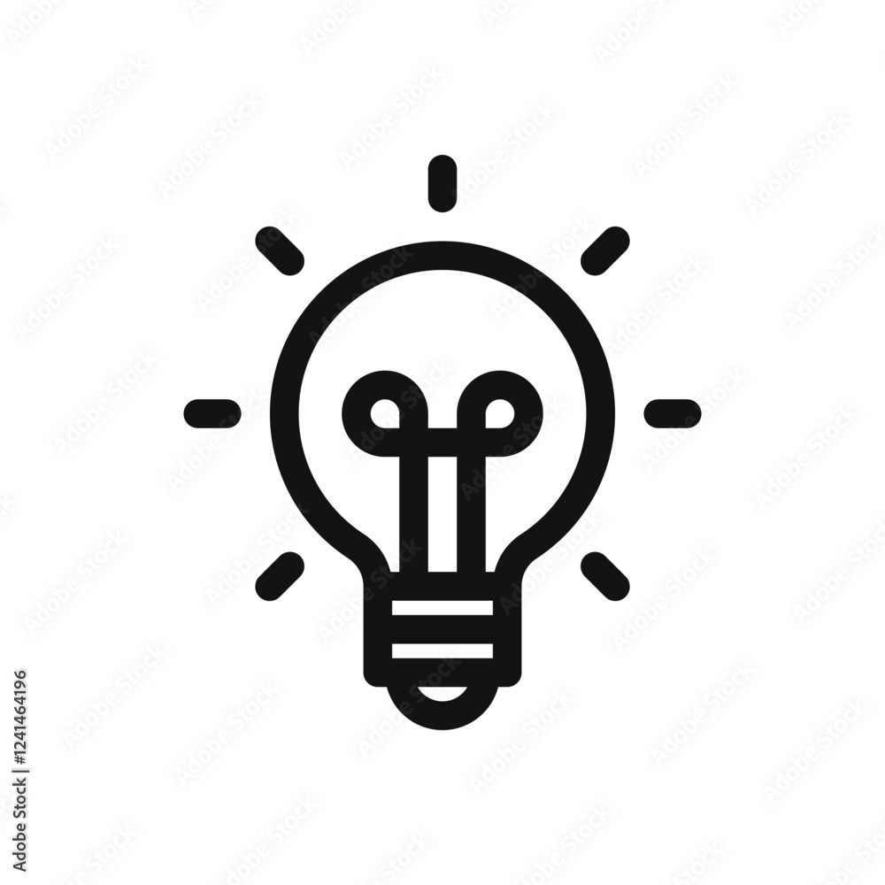 Lightbulb icon. Lighting electric lamp, idea concept, electricity, shine. Vector illustration. Lightbulb icon. Lighting electric lamp, idea concept, electricity, shine. Vector illustration.