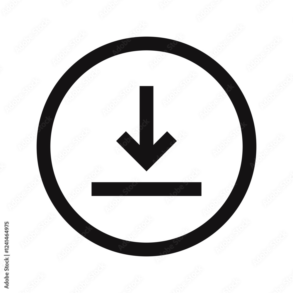 Download icon. Download files button symbol. Vector illustration. Download icon. Download files button symbol. Vector illustration.