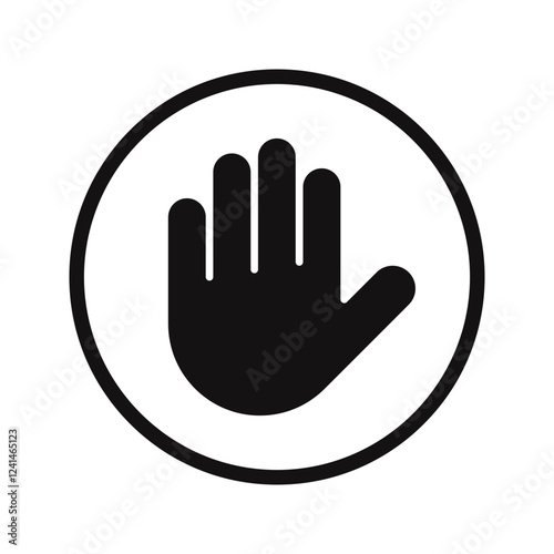 Hand Raise icons set. Stop symbol collection. Vector illustration.