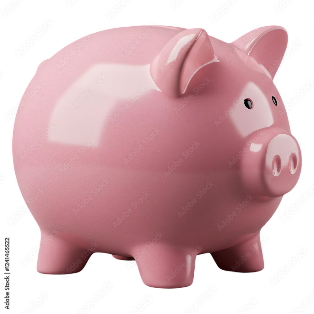 Pink Piggy Bank Savings Goal Achievement Pink Piggy Bank Savings Goal Achievement