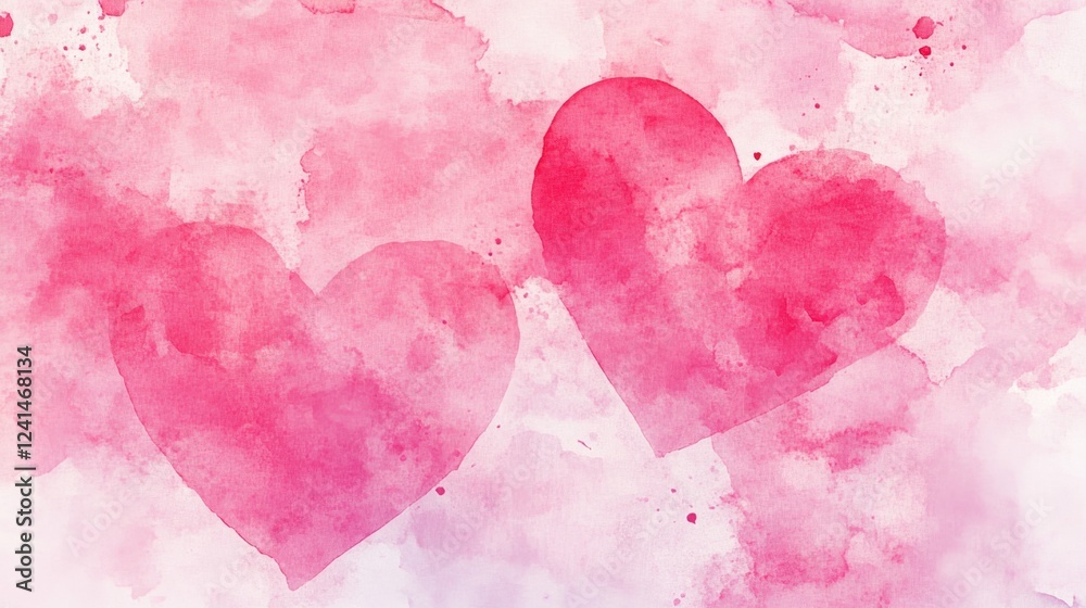 Fototapeta premium Soft water abstracts pink heart shapes blending in tranquil waters artistic visuals calm environment dreamy concept