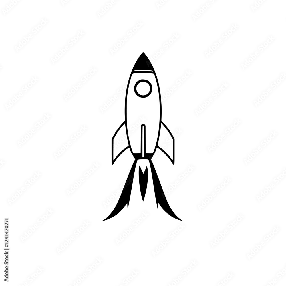 Rocket Launch: A Vector Icon Representing Space Exploration, Innovation, and Technological Advancement Rocket Launch: A Vector Icon Representing Space Exploration, Innovation, and Technological Advancement
